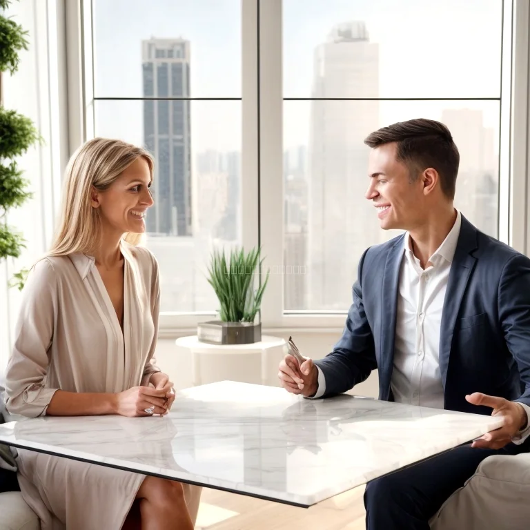 LuxAppxa consultant reviewing luxury apartment collection